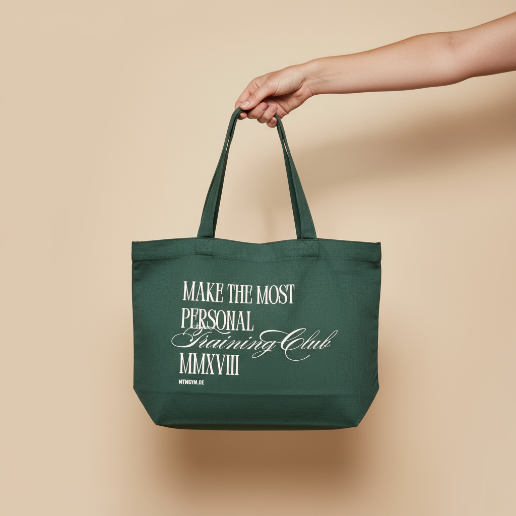 Tote Bag - Personal Training Club - Dunkelgrün Text